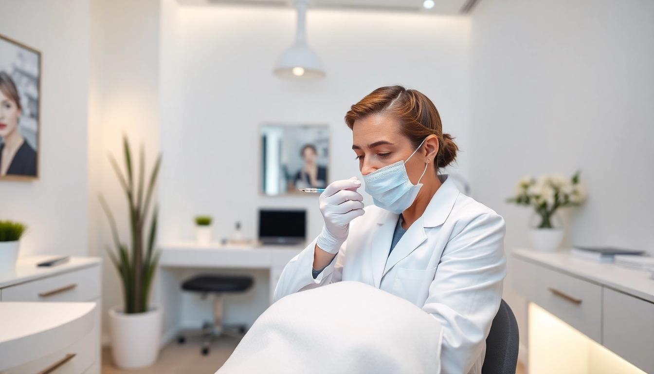 Botox Zürich: Experienced doctor performing a facial injection in a modern Zurich clinic for natural rejuvenation.