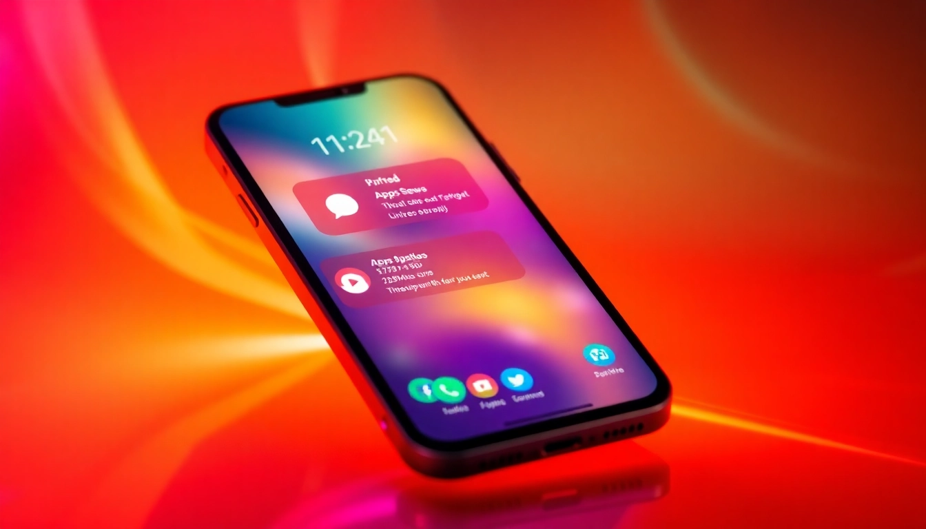 Stay updated with the latest Apps News through a modern smartphone interface showing trending
