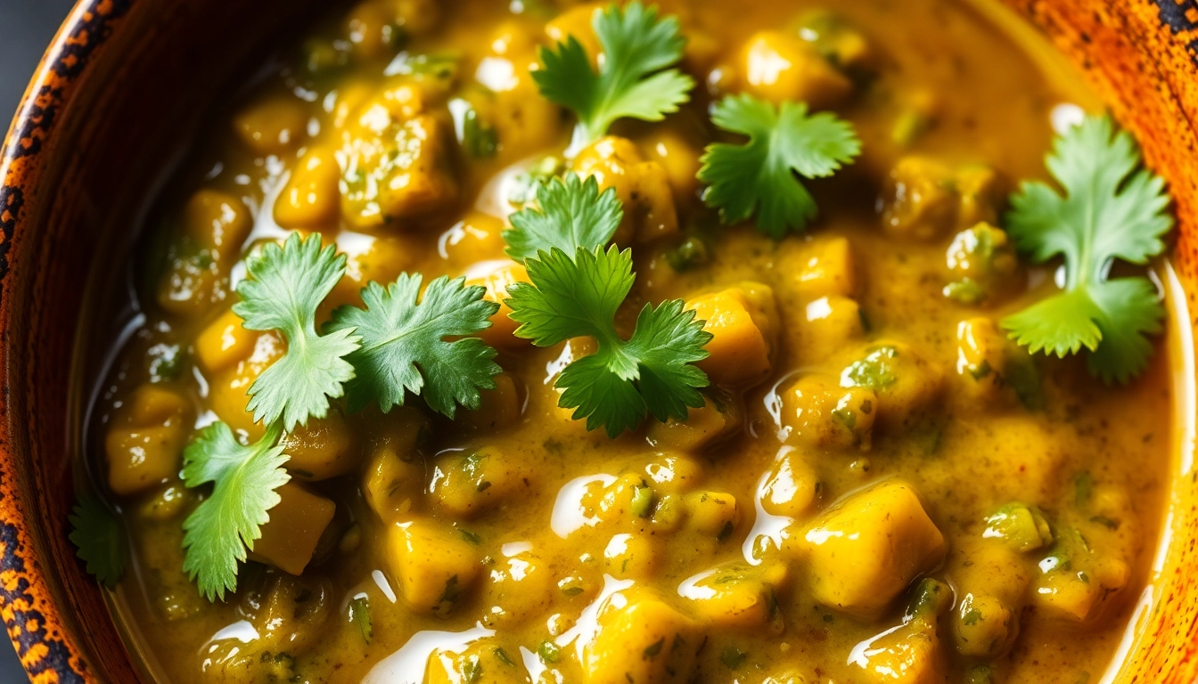 Coriander Chutney served in a bowl with fresh herbs garnishing, highlighting its vibrant green